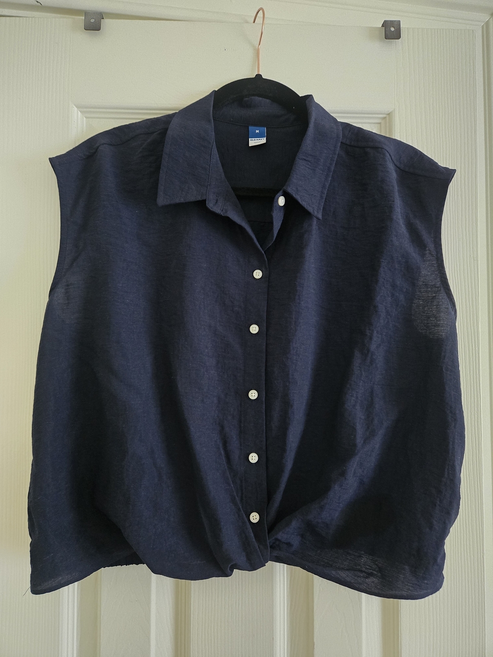 Old Navy Navy Button-Front Shirt